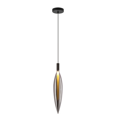Suspension Nordic en verre simple abat jour fumé pour salle à manger