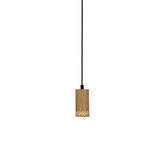 Lampa wisząca tuba Tubo drewniana brązowa pojedyncza GU10 regulowana wysokość