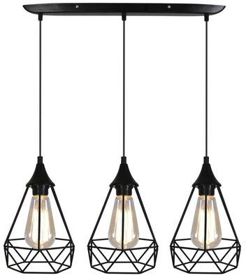Plafoniera suspendata fir negru 3x60W Ggraf Candellux 33-62901
