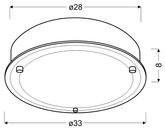 Deckenleuchte plafond 33 1x18W LED satiniert RONDA 13-30245