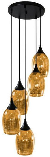 Hanging ceiling lamp gold 5xE27 MARINA 35-58027