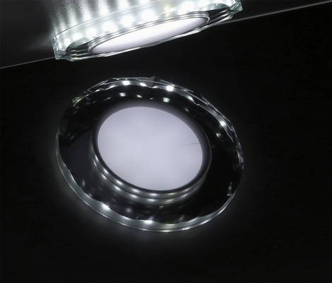Plafonnier Oeillet Candellux Ssp-25 Ch/Tr+Wh 8W Led 230V Anneau Led Blanc