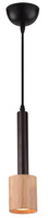 Plafoniera suspendata 1X50W GU10 cafea inchisa + lemn TANTAL 31-58782
