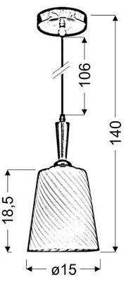 Plafoniera suspendata 1X60W E27 alb GOYA 31-43566