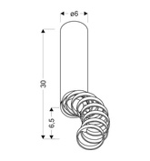 White tube with adjustable rings Candellux 2282756