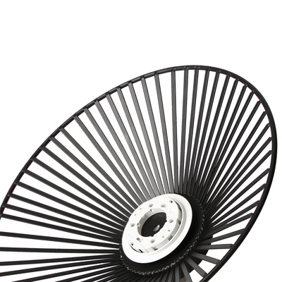 Lampa sufitowa Sonte 40 czarna druciana z białym kloszem do salonu GX53