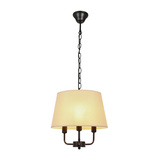 Suspensie Pasteri negru mat 3x40w e14 bej abajur 31-01351