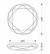 Plafon LED Baldo okrągły 49 cm 4000K biały akrylowy