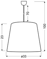 Hanging ceiling lamp 1X60W E27 white WINTER 31-29867