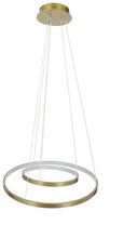Lampa suspendata LED 40W 50cm dublu inel auriu Lune 32-76281
