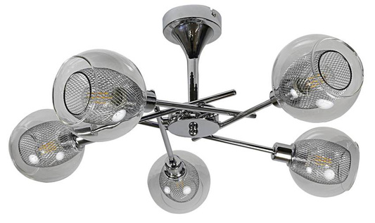 Plafoniera candelabru cromat suspendat Ozzo Candellux 35-72252