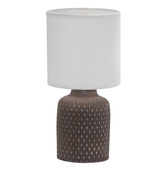 Tischlampe aus brauner Keramik für den Nachttisch Iner Candellux 41-79862