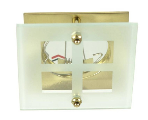 Deckenleuchte quadratisches Glas satiniert gold SZ-06 2229340