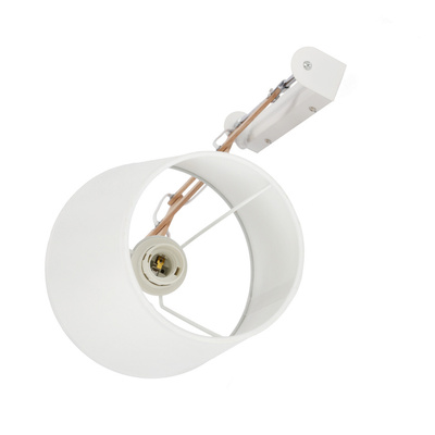Wall lamp white chrome / wood adjustable 40W E27 Mito Candellux 21-75437