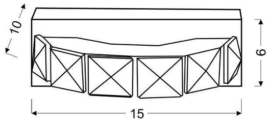Aplică LED cristale Lampă Shipi 21-45256