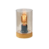 Nowoczesna  lampa stołowa Wels  1x40W E27 klosz dymiony
