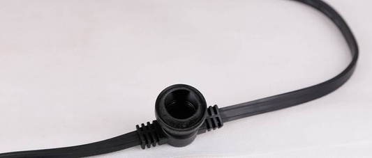 Lichterkette für den Außenbereich, 5 m, Abstand 1 m, 5 x 10 W, schwarzes Kabel, Candellux 2570159