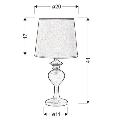 Lampă de masă albastră Berkane 41-11749