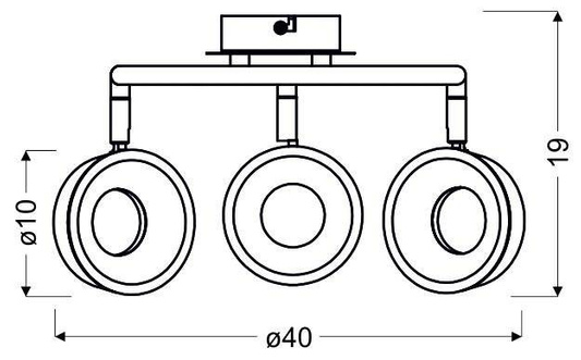 Spiraldeckenleuchte 3X4W LED Chrom 3000K ISLA 98-61737
