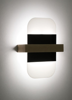 April lampa kinkiet drewniany 1x6 led czarny+biały