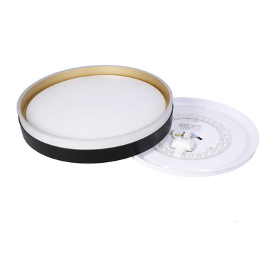 Plafoniera Florida alb + auriu + plafon negru 24w led 38 cm abajur alb