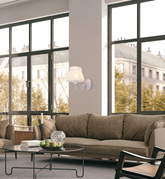 Aplica de perete abajur organza alb 1xE27 Zefir Candellux 21-73785