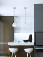 Lampă suspendată abajur bilă albă 12cm Oden 31-03232
