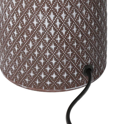 Lampe de table de chevet en céramique marron Iner Candellux 41-79862