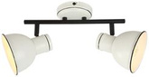 Plafonnier mural noir et blanc 2x40W réglable Zumba Candellux 92-72139