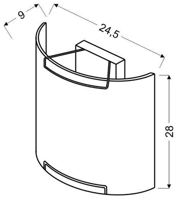 Glass wall/ceiling lamp Doka sconce 10-09197