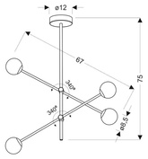 PLAFANIERA SINGATA CANDELLUX APETI PAKSOS G9 LED NEGRU