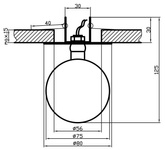 Deckenleuchte gelbe Glaskugel SK-13 2264323