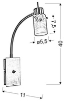Wall lamp sconce on the arm 1X40W G9 Matt nickel FROZEN 91-22493