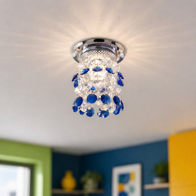 Plafonnier décoratif chrome/bleu SK-68 2246041