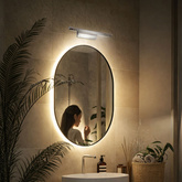 Wall lamp sconce 7W LED triangle tube with switch satin FORTE 20-27023