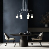 Plafoniera cu suspensie corp de iluminat alb mat 6x40W Basso Candellux 36-71026