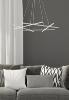 ANDROS 5 light LED pendant lamp modern geometric LED chandelier 4000K