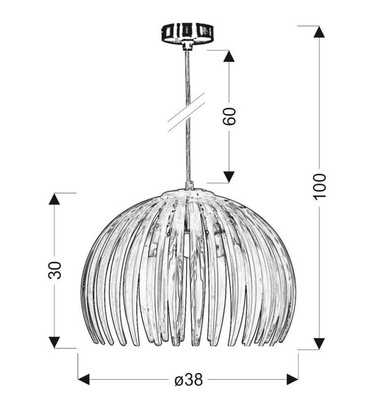 Candellux abuko 31-49783 e27 plafoniera albastra suspendata