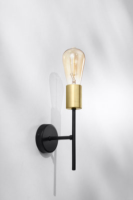 Wandleuchte schwarz und gold Crespilo Wandleuchte 21-01252