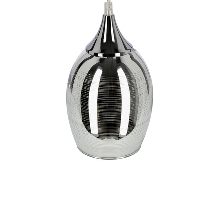 Hanging lamp chrome mirror shade 1xE27 Marina 31-60174