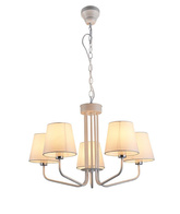 Weiße Kronleuchterlampe 5xE14 York Ledea 50205095