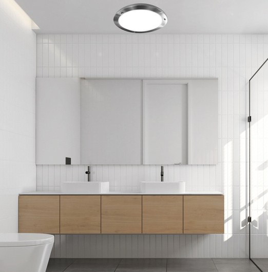 Plafoniera Candellux Aquila 14-84203 Plafond E27 Nichel satinat Ip44