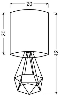 Lampa de masa 1X60W E27 crem GRAF 41-62925