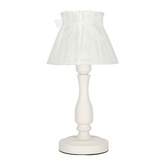 Bedside table lamp white organza lampshade 40W E27 Zefir Candellux 41-73815