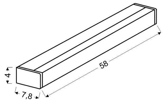 Bathroom wall lamp 58cm LED IP44 Metropol 21-53930