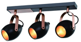 Spot orientable noir et cuivre E14 3x40W Anica 93-82589