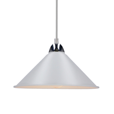 Suspensie Avola crom e27 cu abajur alb 31-20710