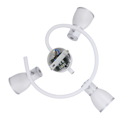 White/chrome spiral ceiling lamp 3xE14 Fido 98-63380