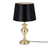 lampa dulap prima gold satin gold 1x60w E27 negru abajur