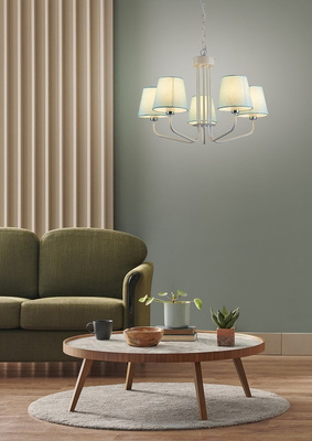 Blue chandelier lamp 5xE14 York Ledea 50205093